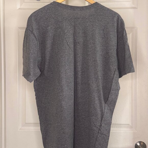 Men's Medium Grey T-shirt w/ HUMAN in Varying Shades of Brown & Cream, XL - Picture 2 of 3